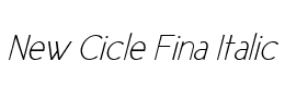New Cicle Fina Italic下载