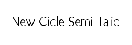 New Cicle Semi Italic下载