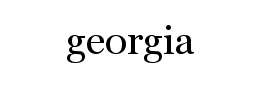 georgia字体