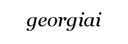 georgiai字体