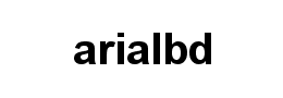 arialbd字体
